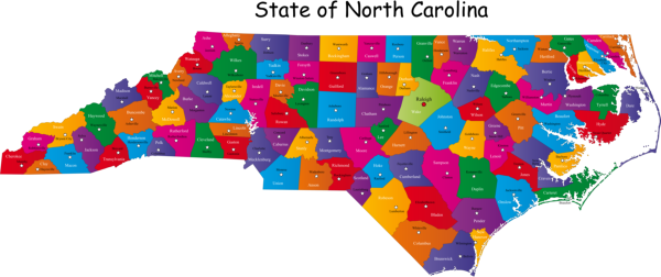 map of north carolina