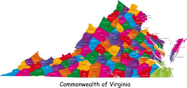 map of virginia